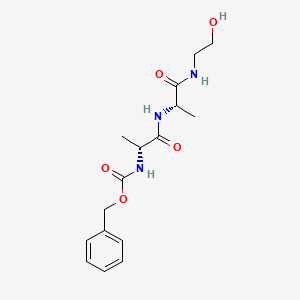 molecular formula C16H23N3O5 B15462084 N-[(Benzyloxy)carbonyl]-D-alanyl-N-(2-hydroxyethyl)-L-alaninamide CAS No. 61280-95-3