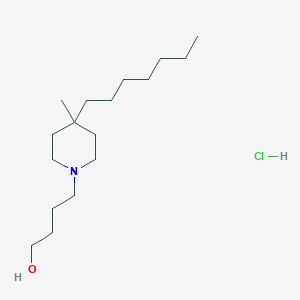 4-(4-Heptyl-4-methylpiperidin-1-yl)butan-1-ol;hydrochloride