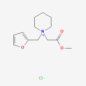 Piperidinium, 1-(2-furanylmethyl)-1-(2-methoxy-2-oxoethyl)-, chloride