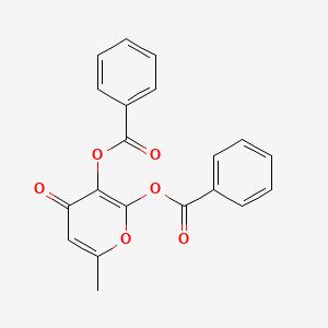 6-Methyl-4-oxo-4H-pyran-2,3-diyl dibenzoate