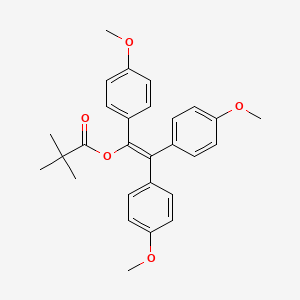 Tris(4-methoxyphenyl)ethenyl 2,2-dimethylpropanoate