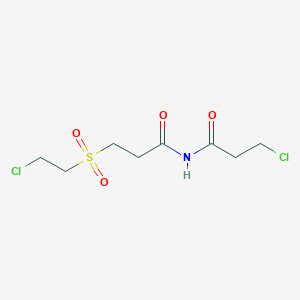 molecular formula C8H13Cl2NO4S B15462182 3-Chloro-N-[3-(2-chloroethanesulfonyl)propanoyl]propanamide CAS No. 61515-40-0