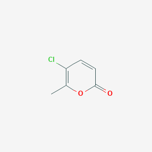 molecular formula C6H5ClO2 B15462208 5-Chloro-6-methyl-2H-pyran-2-one CAS No. 61550-08-1