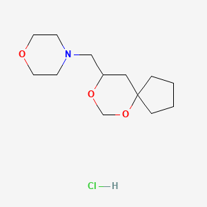 4-(6,8-Dioxaspiro[4.5]decan-9-ylmethyl)morpholine;hydrochloride