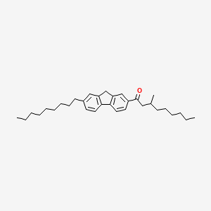 molecular formula C32H46O B15462278 3-Methyl-1-(7-nonyl-9H-fluoren-2-YL)nonan-1-one CAS No. 61314-35-0