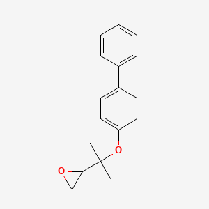 molecular formula C17H18O2 B15462309 2-{2-[([1,1'-Biphenyl]-4-yl)oxy]propan-2-yl}oxirane CAS No. 61485-82-3