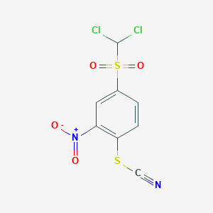 4-(Dichloromethanesulfonyl)-2-nitrophenyl thiocyanate