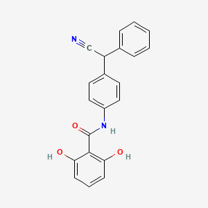 molecular formula C21H16N2O3 B15462360 N-{4-[Cyano(phenyl)methyl]phenyl}-2,6-dihydroxybenzamide CAS No. 61438-70-8