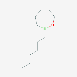 molecular formula C11H23BO B15462417 2-Hexyl-1,2-oxaborepane CAS No. 61632-77-7