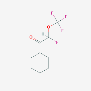 molecular formula C9H12F4O2 B15462427 1-Cyclohexyl-2-fluoro-2-(trifluoromethoxy)ethan-1-one CAS No. 61153-52-4