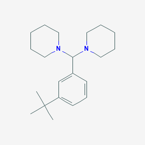 molecular formula C21H34N2 B15462436 1,1'-[(3-tert-Butylphenyl)methylene]dipiperidine CAS No. 61456-40-4