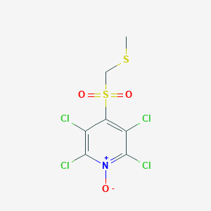 molecular formula C7H5Cl4NO3S2 B15462443 2,3,5,6-Tetrachloro-4-[(methylsulfanyl)methanesulfonyl]-1-oxo-1lambda~5~-pyridine CAS No. 61305-10-0