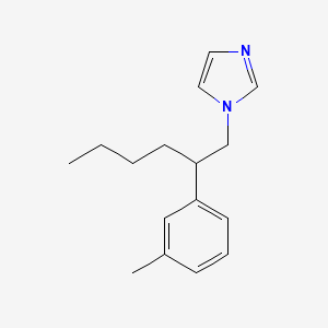 molecular formula C16H22N2 B15462471 1-[2-(3-Methylphenyl)hexyl]-1H-imidazole CAS No. 61055-62-7