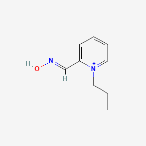 molecular formula C9H13N2O+ B15462497 (NE)-N-[(1-propylpyridin-1-ium-2-yl)methylidene]hydroxylamine 