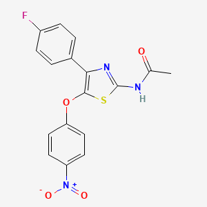 N-[4-(4-Fluorophenyl)-5-(4-nitrophenoxy)-1,3-thiazol-2-yl]acetamide