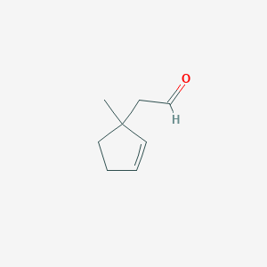 molecular formula C8H12O B15462505 (1-Methylcyclopent-2-en-1-yl)acetaldehyde CAS No. 61436-67-7