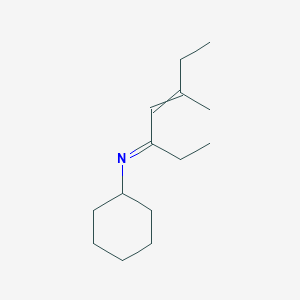 (3E)-N-Cyclohexyl-5-methylhept-4-en-3-imine