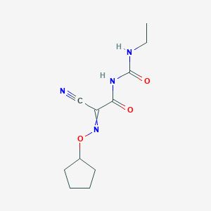 2-Cyano-2-[(cyclopentyloxy)imino]-N-(ethylcarbamoyl)acetamide