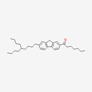 molecular formula C33H48O B15462595 1-[7-(5-Butylnonyl)-9H-fluoren-2-YL]heptan-1-one CAS No. 61314-25-8