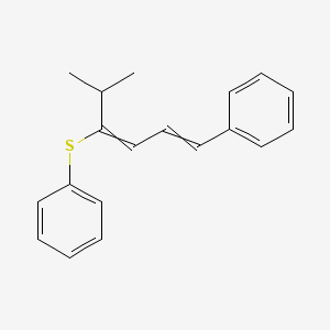 molecular formula C19H20S B15462598 [(2-Methyl-6-phenylhexa-3,5-dien-3-yl)sulfanyl]benzene CAS No. 61173-95-3