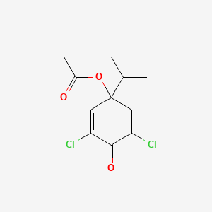 molecular formula C11H12Cl2O3 B15462602 3,5-Dichloro-4-oxo-1-(propan-2-yl)cyclohexa-2,5-dien-1-yl acetate CAS No. 61305-88-2