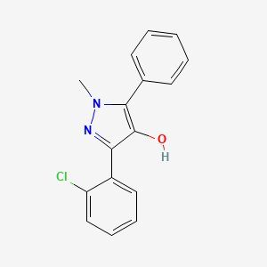 molecular formula C16H13ClN2O B15462637 3-(2-Chlorophenyl)-1-methyl-5-phenyl-1H-pyrazol-4-ol CAS No. 60615-36-3