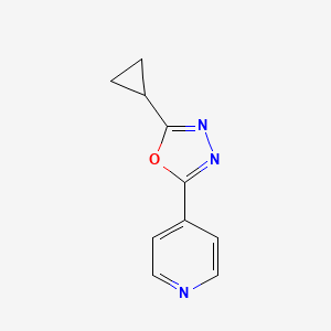 4-(5-Cyclopropyl-1,3,4-oxadiazol-2-yl)pyridine