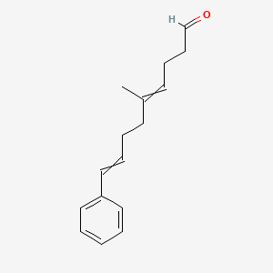 molecular formula C16H20O B15462653 5-Methyl-9-phenylnona-4,8-dienal CAS No. 61618-97-1