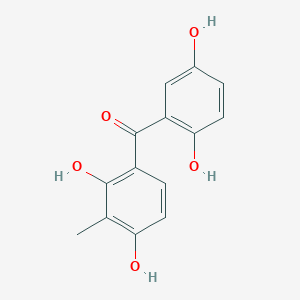 molecular formula C14H12O5 B15462679 (2,4-Dihydroxy-3-methylphenyl)(2,5-dihydroxyphenyl)methanone CAS No. 61234-46-6