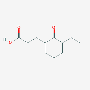 molecular formula C11H18O3 B15462689 3-(3-Ethyl-2-oxocyclohexyl)propanoic acid CAS No. 61154-32-3