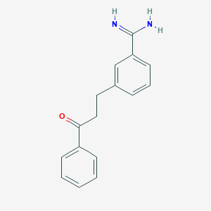 3-(3-Oxo-3-phenylpropyl)benzene-1-carboximidamide