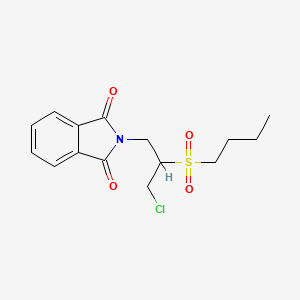 molecular formula C15H18ClNO4S B15462727 1H-Isoindole-1,3(2H)-dione, 2-[2-(butylsulfonyl)-3-chloropropyl]- CAS No. 59963-82-5