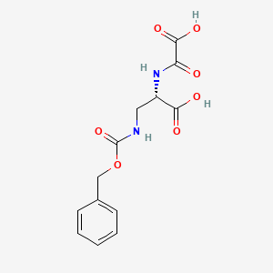 molecular formula C13H14N2O7 B15462776 3-{[(Benzyloxy)carbonyl]amino}-N-oxalo-L-alanine CAS No. 61238-50-4