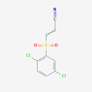 molecular formula C9H5Cl2NO2S B15462784 3-(2,5-Dichlorobenzene-1-sulfonyl)prop-2-enenitrile CAS No. 61133-50-4