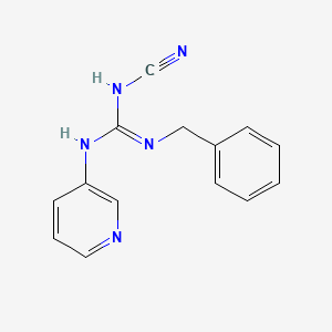 molecular formula C14H13N5 B15462815 Guanidine, 1-benzyl-2-cyano-3-(3-pyridyl)- CAS No. 60560-27-2