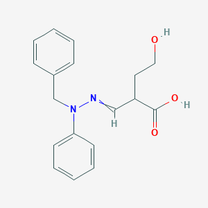 molecular formula C18H20N2O3 B15462838 2-[(2-Benzyl-2-phenylhydrazinylidene)methyl]-4-hydroxybutanoic acid CAS No. 61148-67-2