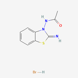 molecular formula C9H10BrN3OS B15462844 N-(2-imino-1,3-benzothiazol-3-yl)acetamide;hydrobromide CAS No. 61073-31-2