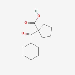 1-(Cyclohexanecarbonyl)cyclopentane-1-carboxylic acid