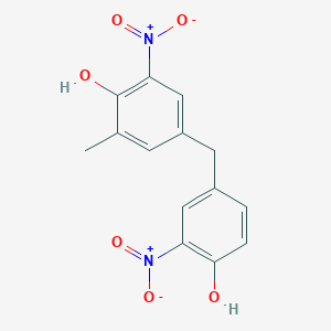 4-[(4-Hydroxy-3-nitrophenyl)methyl]-2-methyl-6-nitrophenol