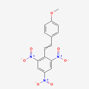 molecular formula C15H11N3O7 B15462890 2-[2-(4-Methoxyphenyl)ethenyl]-1,3,5-trinitrobenzene CAS No. 61599-69-7