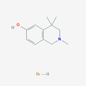 molecular formula C12H18BrNO B15462894 2,4,4-Trimethyl-1,3-dihydroisoquinolin-6-ol;hydrobromide CAS No. 60812-66-0