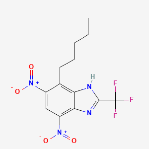 5,7-Dinitro-4-pentyl-2-(trifluoromethyl)-1H-benzimidazole