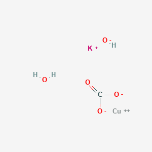 molecular formula CH3CuKO5 B15462913 Copper(2+) potassium carbonate hydroxide--water (1/1/1/1/1) CAS No. 60938-19-4