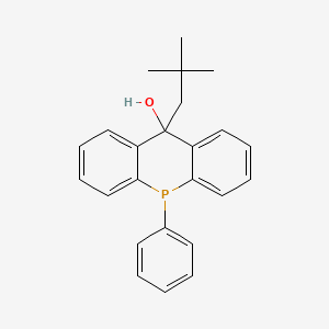 molecular formula C24H25OP B15462933 10-(2,2-Dimethylpropyl)-5-phenyl-5,10-dihydroacridophosphin-10-ol CAS No. 61279-19-4