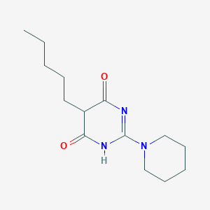 molecular formula C14H23N3O2 B15462956 5-Pentyl-2-(piperidin-1-yl)pyrimidine-4,6(1H,5H)-dione CAS No. 61280-26-0