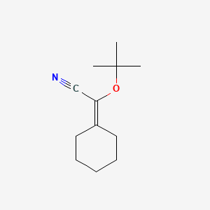 molecular formula C12H19NO B15462965 Acetonitrile, cyclohexylidene(1,1-dimethylethoxy)- CAS No. 59463-42-2