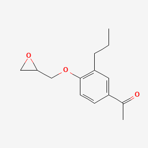 molecular formula C14H18O3 B15462972 1-{4-[(Oxiran-2-yl)methoxy]-3-propylphenyl}ethan-1-one CAS No. 61270-26-6