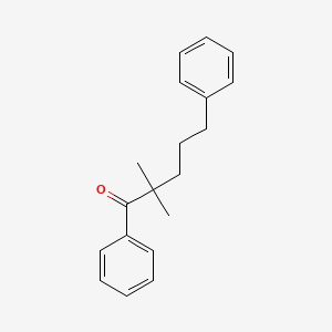 molecular formula C19H22O B15463089 2,2-Dimethyl-1,5-diphenylpentan-1-one CAS No. 61067-16-1