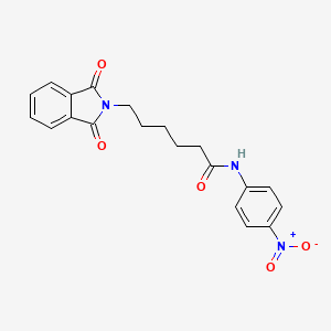 molecular formula C20H19N3O5 B15463106 2H-Isoindole-2-hexanamide, 1,3-dihydro-N-(4-nitrophenyl)-1,3-dioxo- CAS No. 59472-18-3