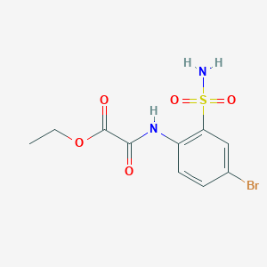 Acetic acid, [[2-(aminosulfonyl)-4-bromophenyl]amino]oxo-, ethyl ester